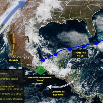 El ingreso del frente frío No. 26 provocará un marcado descenso de temperatura