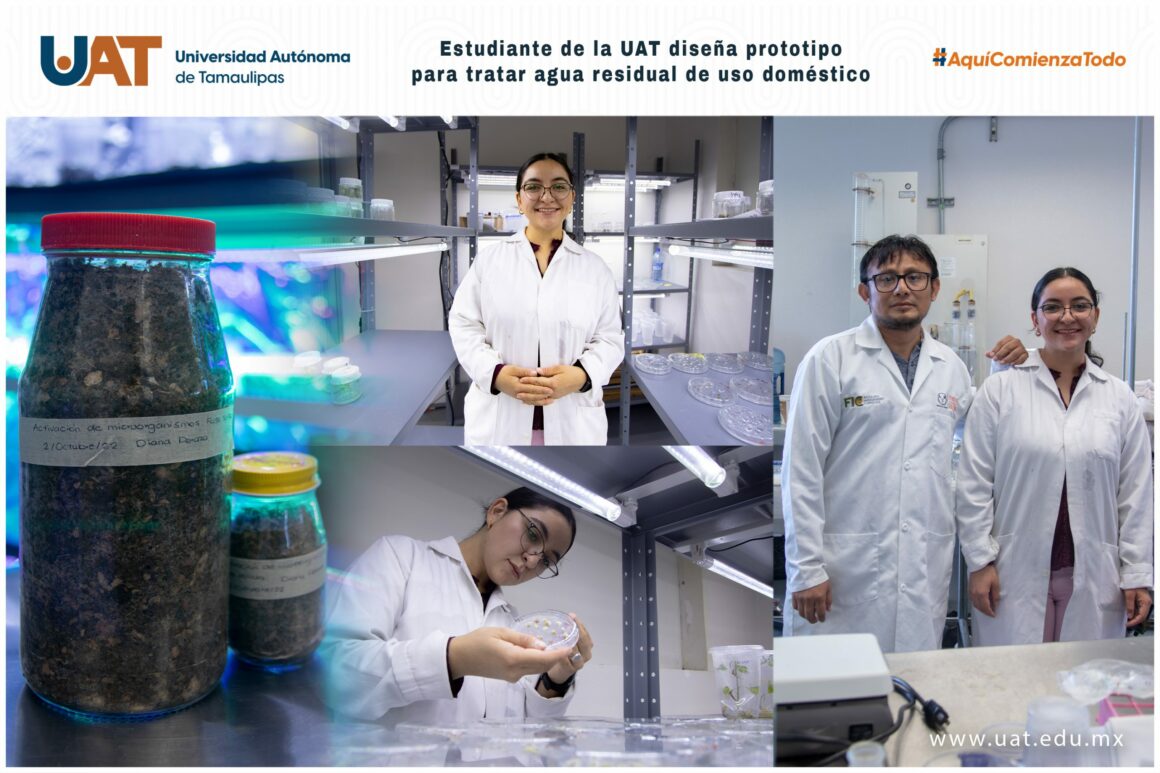 6 (1) Estudiante de la UAT diseña prototipo para tratar agua residual de uso doméstico