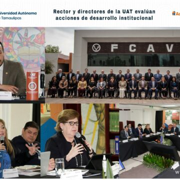Rector y directores de la UAT evalúan acciones de desarrollo institucional