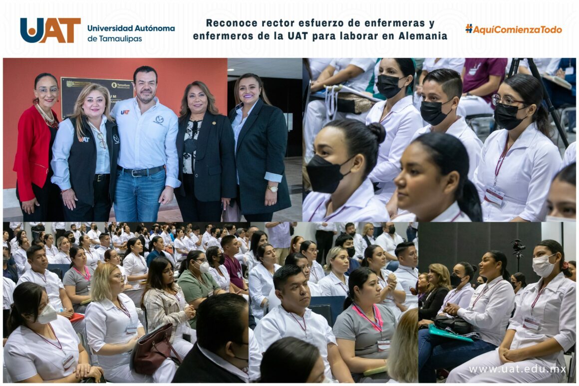 6 (11) Reconoce rector esfuerzo de enfermeras y enfermeros de la UAT para laborar en Alemania