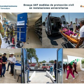 Ensaya UAT medidas de protección civil en instalaciones universitarias