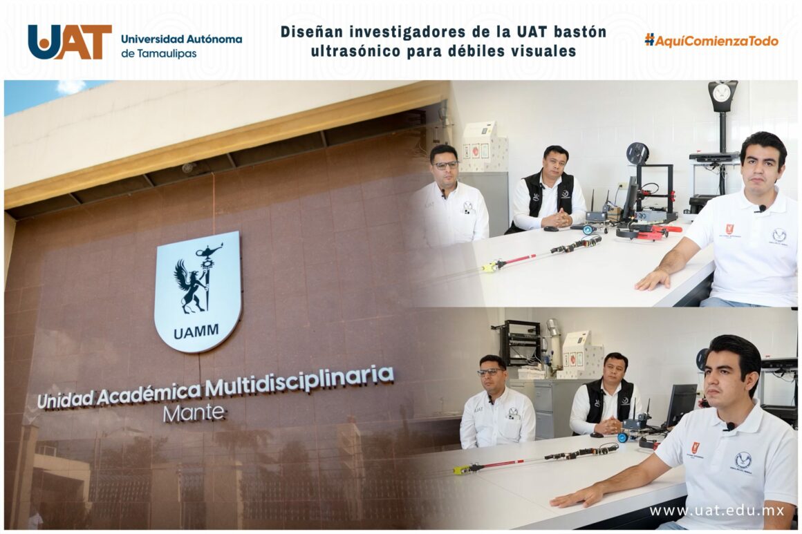 bastón Diseñan investigadores de la UAT bastón ultrasónico para débiles visuales