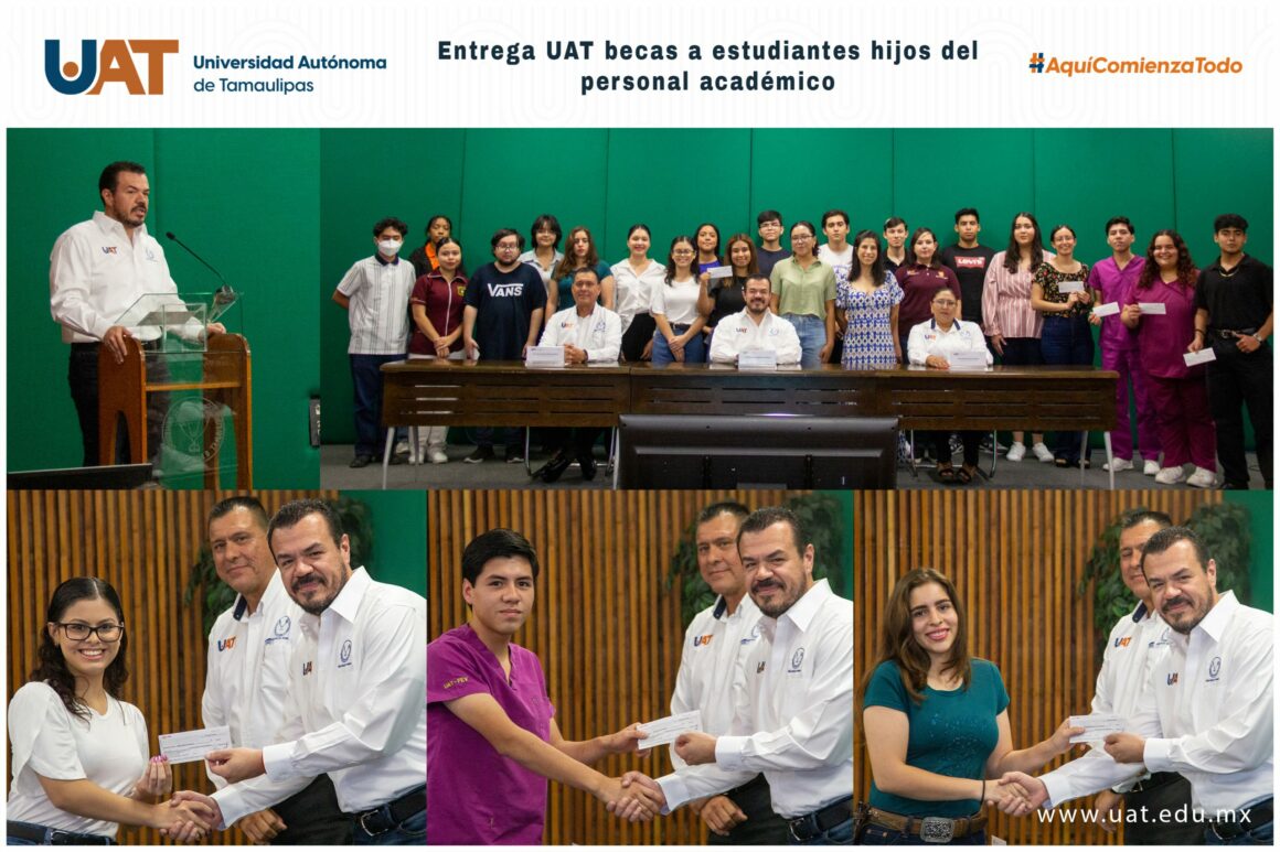 12 Entrega el rector becas a estudiantes hijos de docentes de la UAT