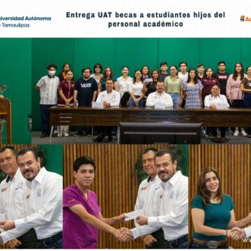 Entrega el rector becas a estudiantes hijos de docentes de la UAT