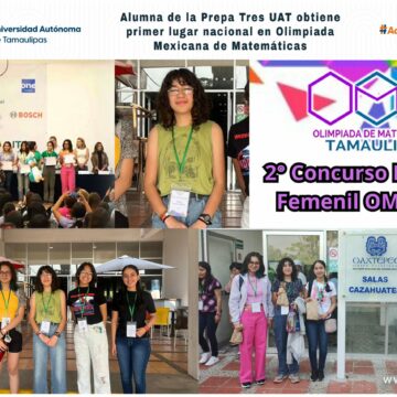 foto 1 prepa tres 20 06 2023 Alumna de la UAT obtiene medalla de oro en concurso nacional de la Olimpiada Mexicana de Matemáticas