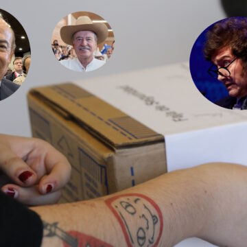 NotiPress - Elecciones 2023 Javier Milei - Vicente Fox - Felipe Calderón Sergio F Cara (NotiPress_Composición) Expresidentes que respaldan al candidato Javier Milei, entre ellos Fox y Calderón